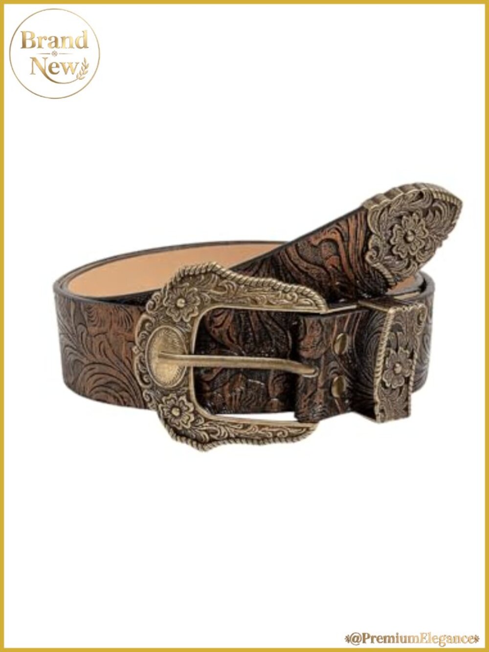 Women's Western Country Concho Rodeo Faux Leather Belt